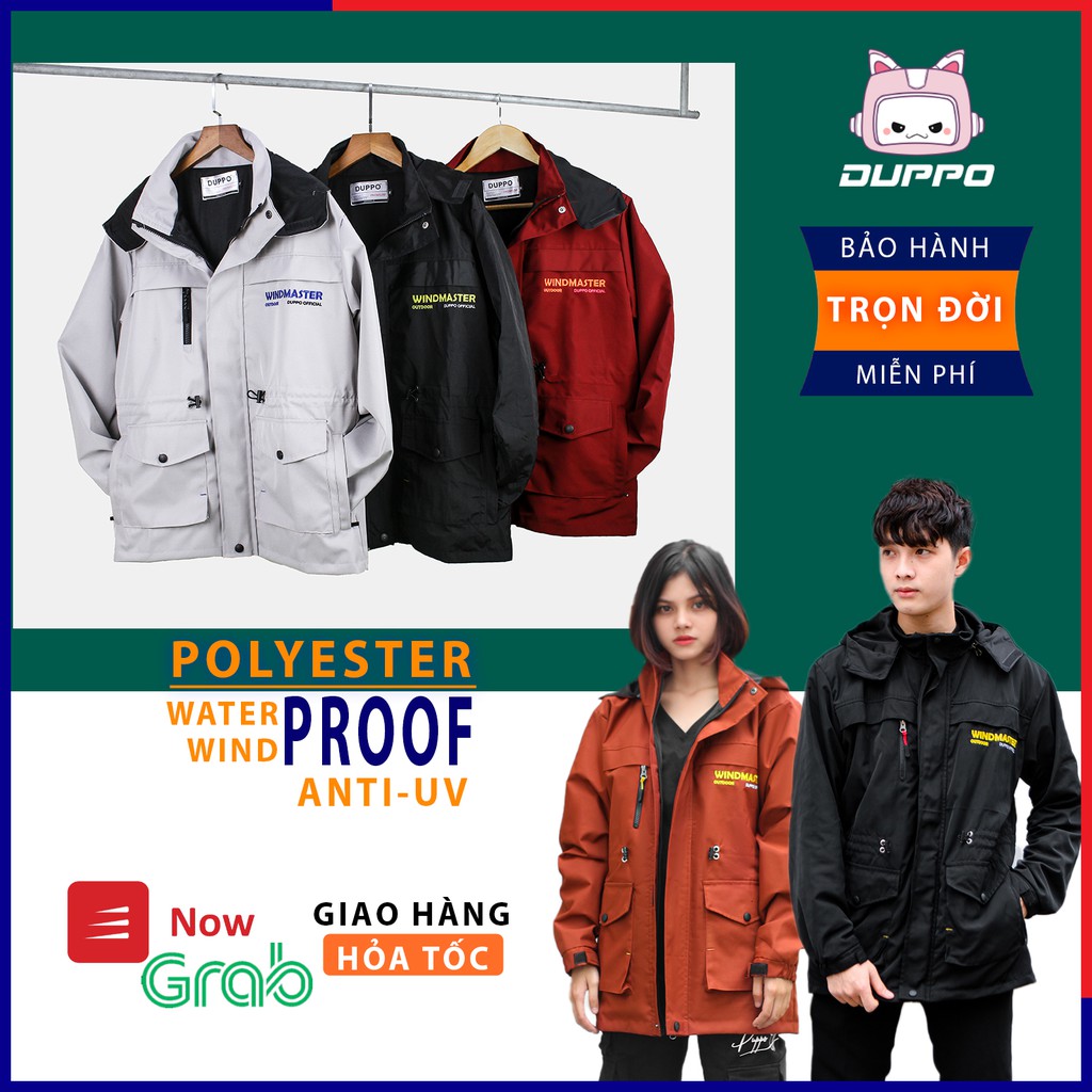 Áo khoác vải dù WindMaster Jacket (Plus+) Logo thêu