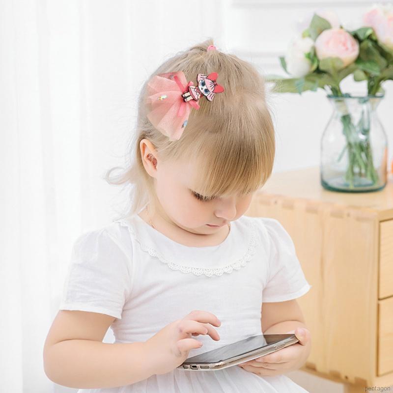 Set 2 kẹp tóc đính nơ dễ thương cho bé gái