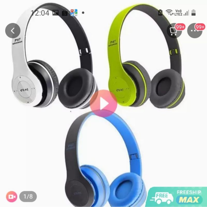 Tai nghe Bluetooth không dây chụp tại cá tính, có khe cắm thẻ nhớ cho cả nam và nữ. Sơn môi, áo khoát thời trang đẹp.