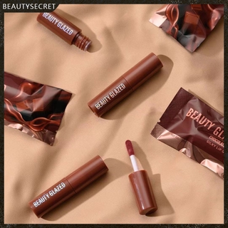 Son kem lì sô cô la Beauty Glazed mịn như sương chống nước không làm khô môi chống dính không phai 12 màu tùy chọn