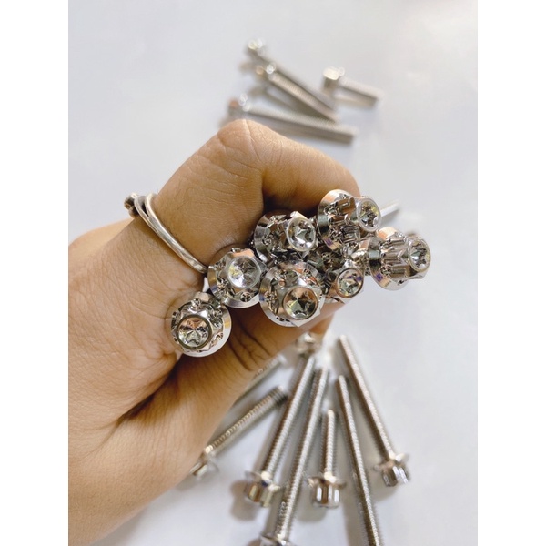 Bộ ốc lốc máy Salaya inox 304 xe Dream, Wave, Sirius, Ex150, Satria, Vision, Vario....