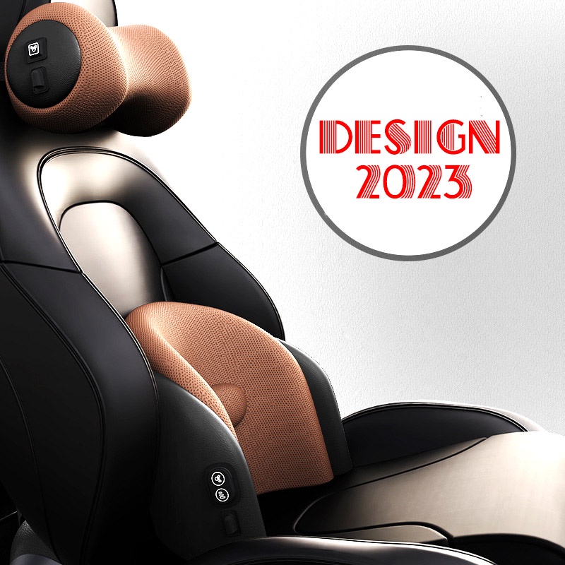 DESIGN 2023 - loại 1 - Gối và Đệm Tích hợp Máy Massage Lưng Cổ cho Ghế xe Ô tô cao cấp/GỐI MASSAGE ĐẦU VÀ LƯNG TRÊN Ô TÔ