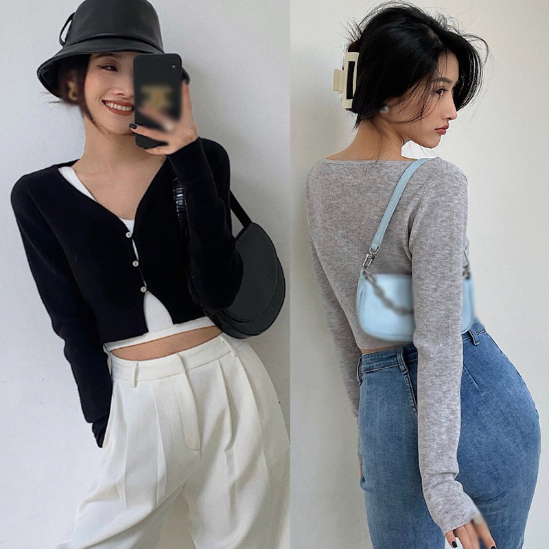 Áo Khoác Cardigan Mỏng Dài Tay Gợi Cảm 10 Màu Tùy Chọn | BigBuy360 - bigbuy360.vn