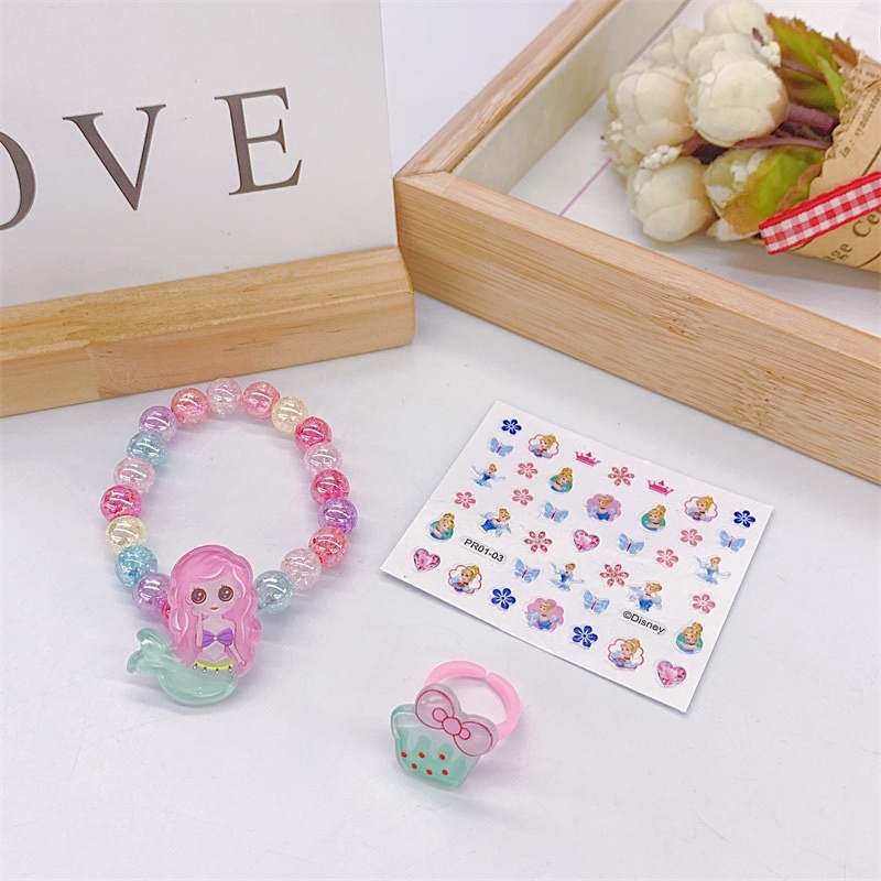Set Vòng Tay ,Nhẫn,sticker  dán móng nhiều mẫu mới về Cho Bé Gái