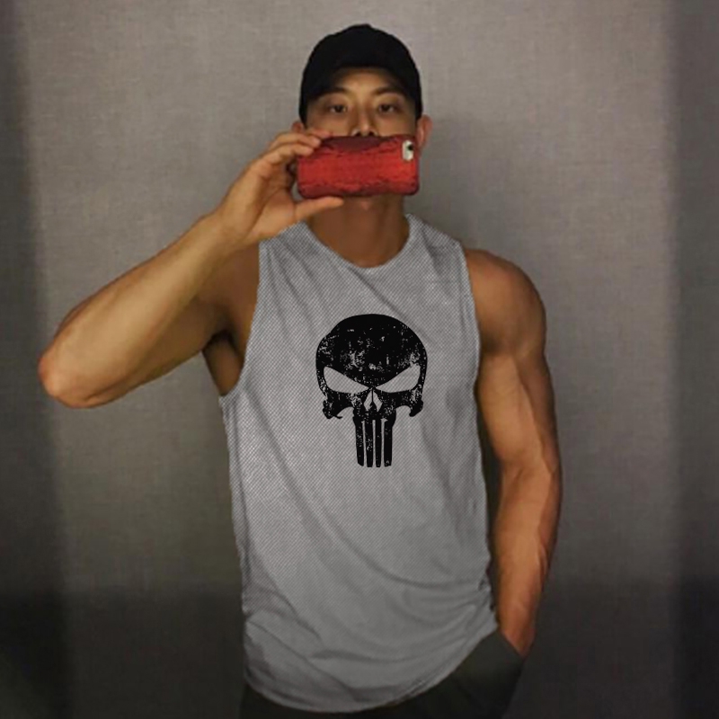 Áo thun lưới tank top nhanh khô khoe cơ bắp thể hình tập workout fitness cho nam