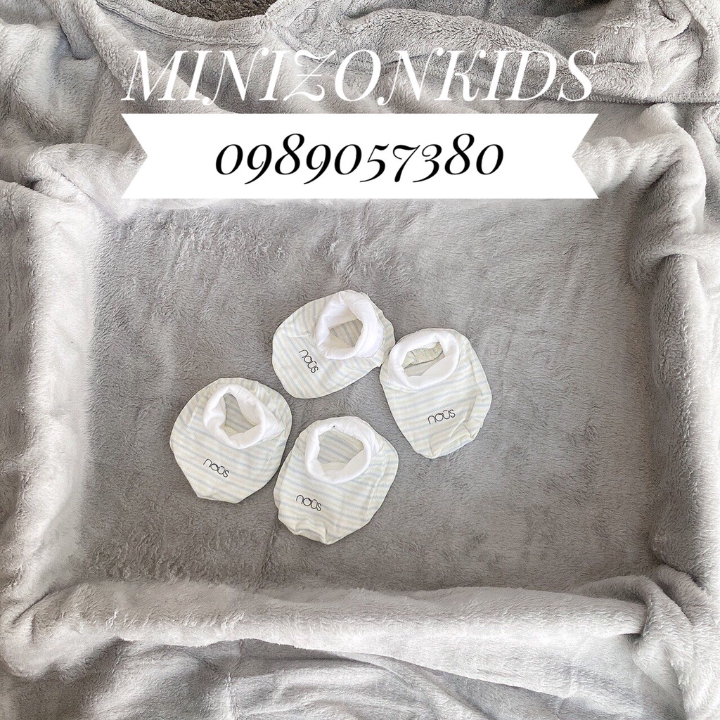 Set Mũ, Bao Tay, Bao Chân Nous Siêu Mềm Mại Cho Bé Sơ Sinh