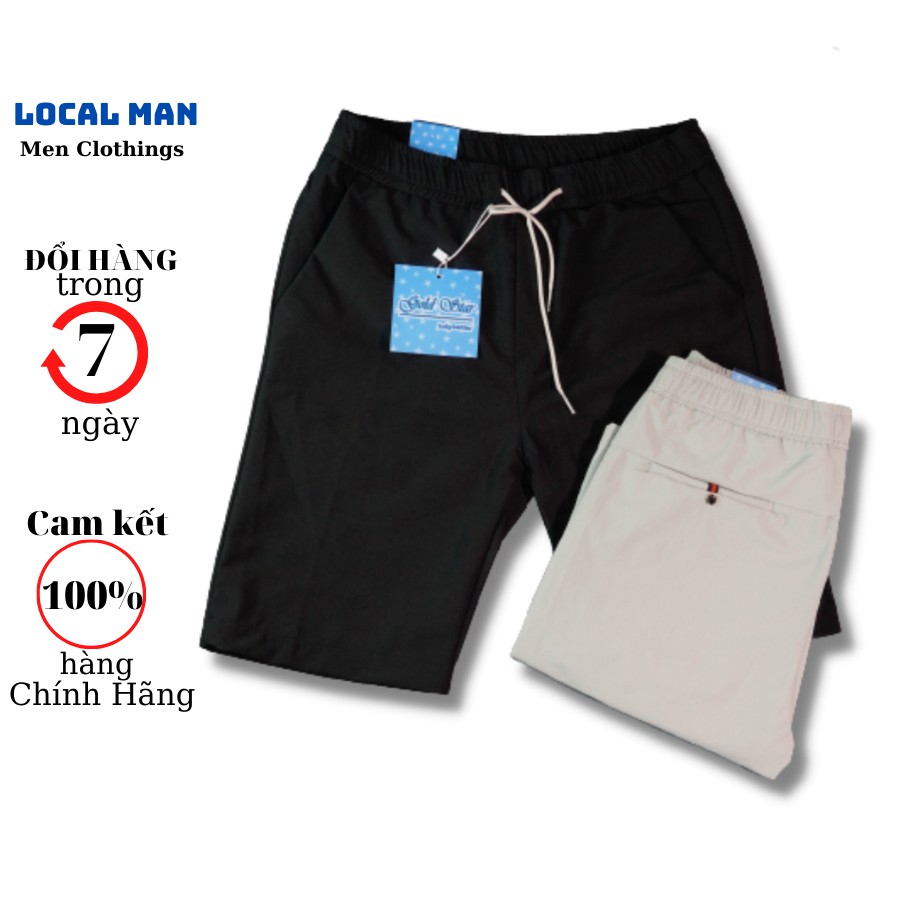 Quần short nam chất liệu thun linen cao cấp co dãn 4 chiều, mềm, mịn, thoáng mát - LOCAL MAN.