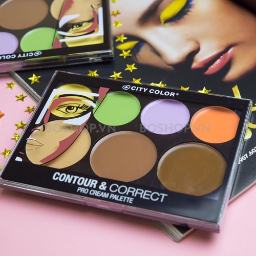 Bảng Phấn Tạo Khối Và Che Khuyết Điểm City Color Contour Correct Pro Cream Palette