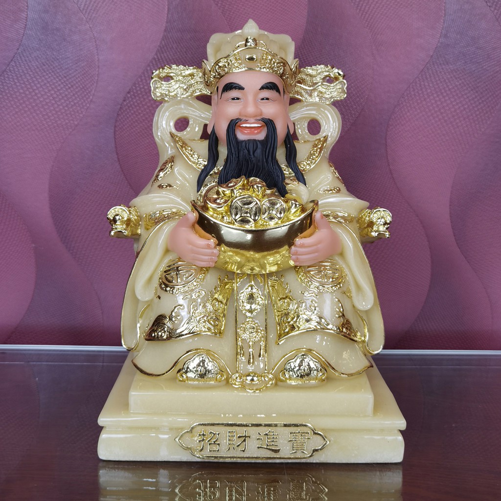 Tôn Tượng Ông Thần Tiền Vàng Ngọc 744 (Vật Phẩm Phong Thuỷ) - Phật Giáo Tường Thuận
