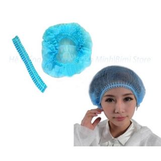 Nón giấy y tế 1 bịch 100 cái (màu xanh và trắng)