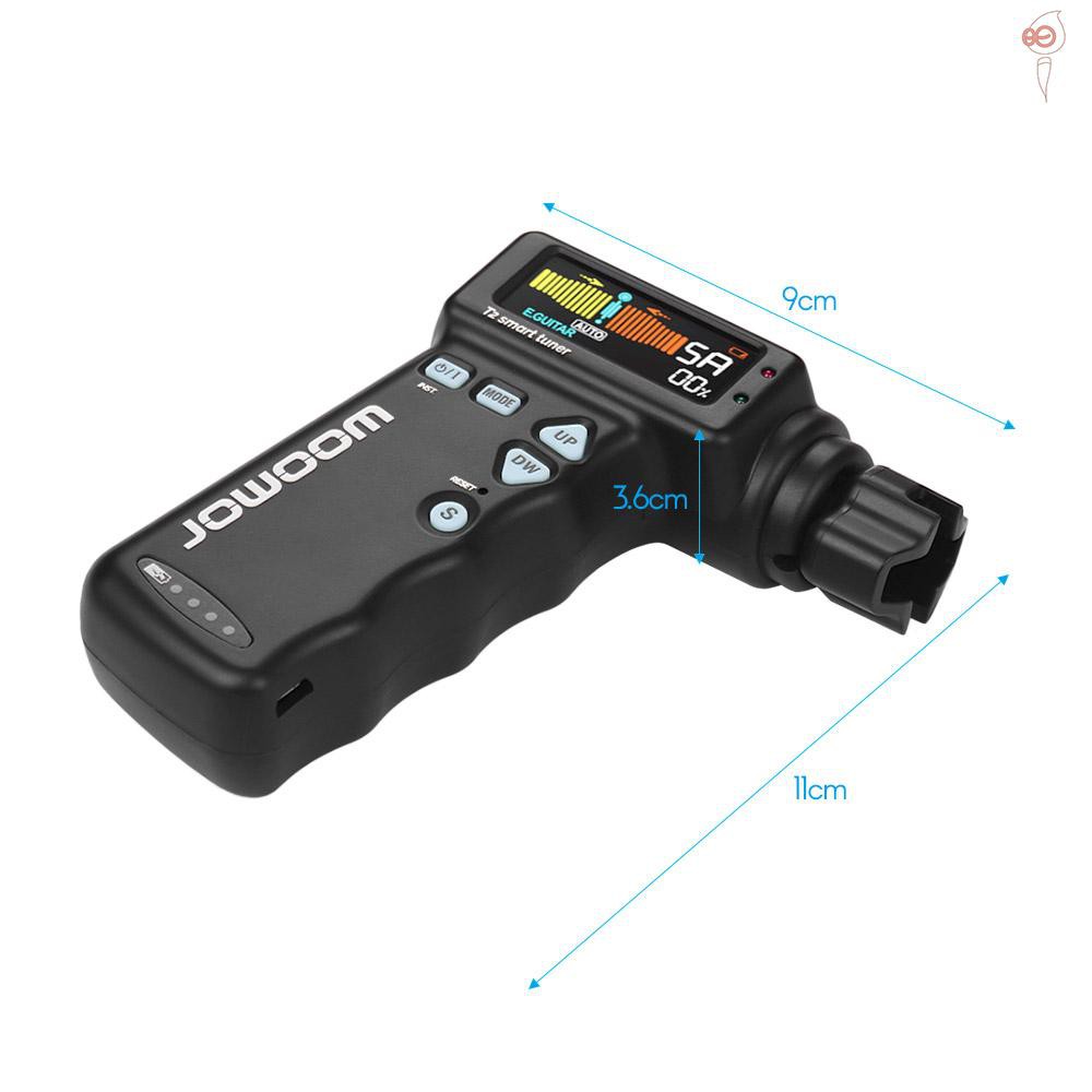 X&S JOWOOM T2 Multi-functional Smart Guitar Tuner Peg String Winder for Guitar Ukulele Chromatic Tuning Built-in Rechargeable Lithium Battery