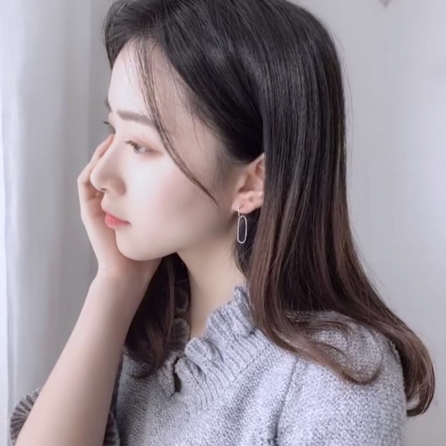 Bông tai Ngọc nhân tạo viền tai Mẫu Mới Hàn Quốc, bông tai Song Hye Kyo cực sang ah