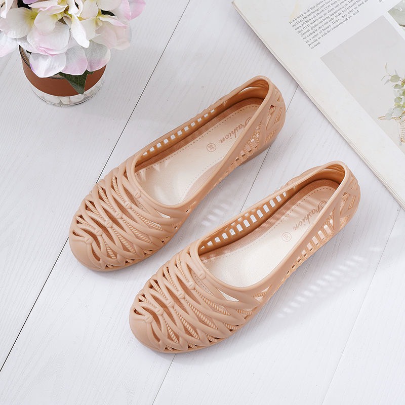 [Rẻ-Đẹp] Giày Bệt Nhựa Nữ,Giày Búp Bê Công Sở Thoáng Nhẹ Êm,Cao Su Chống Nước Đi Mưa Đi Biển | BigBuy360 - bigbuy360.vn