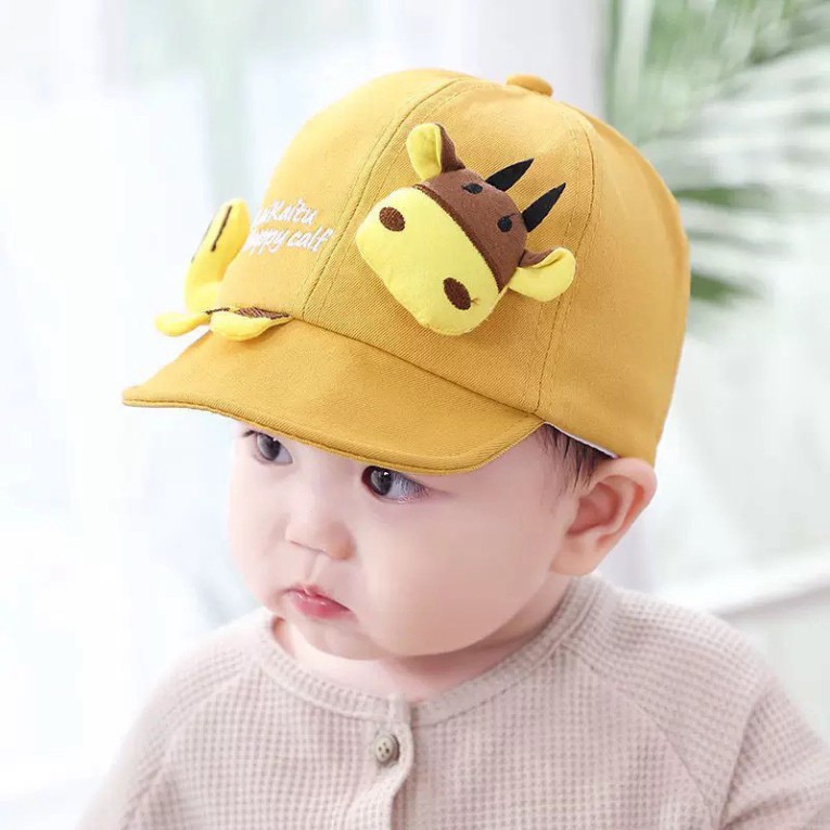 Mũ Lưỡi Trai Con Bò Mỏng Thời Trang Xuân Thu Cho Bé 1-3 Tuổi Năm Màu Cho Bé (107)