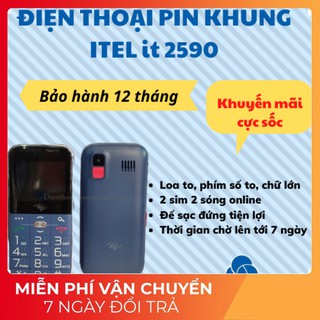 [Sỉ] Điện thoại itel It2590 Điện thoại dành cho người già chữ to, loa to, pin bền tặng đốc sạc-Bảo hành 12 tháng