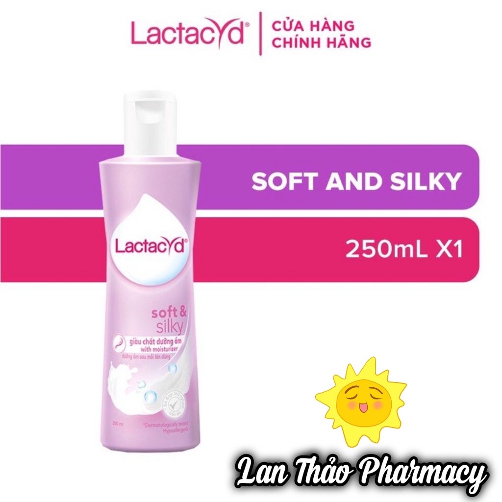 DUNG DỊCH VỆ SINH LACTACYD 250ML SOFT &amp; SILKY GIÚP DƯỠNG ẨM HIỆU QUẢ