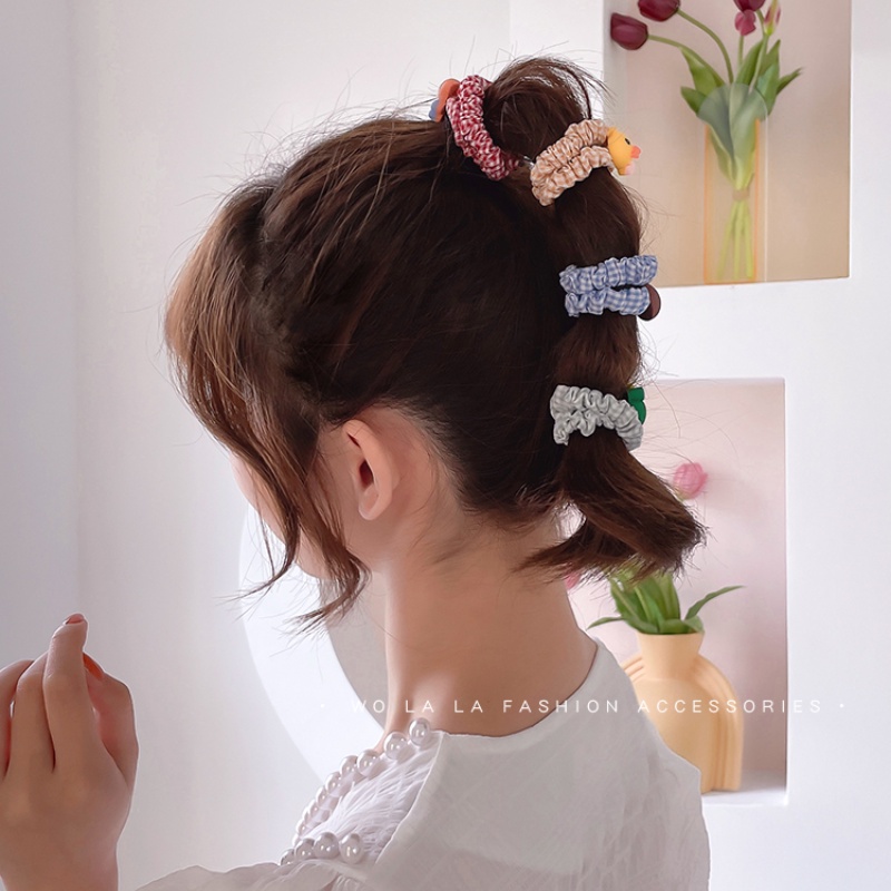 Set 10 dây buộc tóc cao su họa tiết hoạt hình phong cách Hàn Quốc xinh xắn cho bé gái