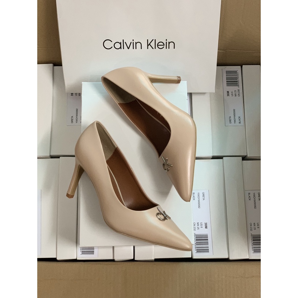 Giày Cao Gót Công Sở Gót Nhọn Da CK Siêu Hot PT490