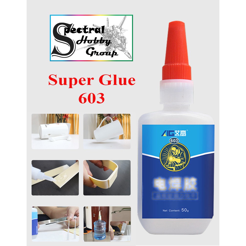 Dụng cụ AG keo hàn siêu dính mô hình đa năng Super Glue 603 Ai Gao (nhựa, thủy tinh, kim loại, sứ, ...)