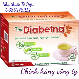 Trà Diabetna (Chính hãng) - Hỗ trợ giảm đường huyết và các biến chứng tim mạch , hộp 25 gói