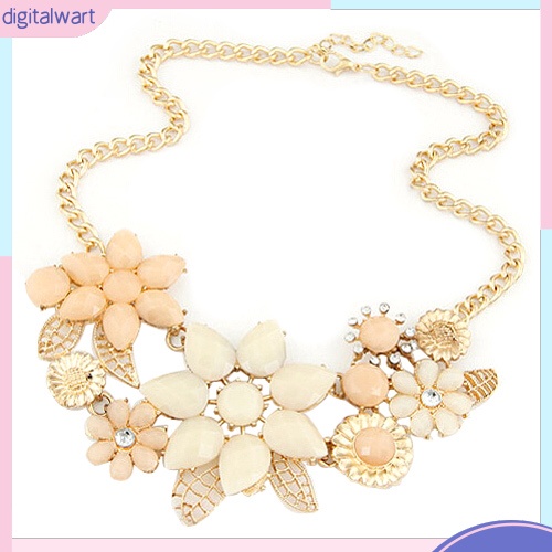 Dây Chuyền Hình Bông Hoa Đính Đá Thời Trang Thanh Lịch Dành Cho Nữ