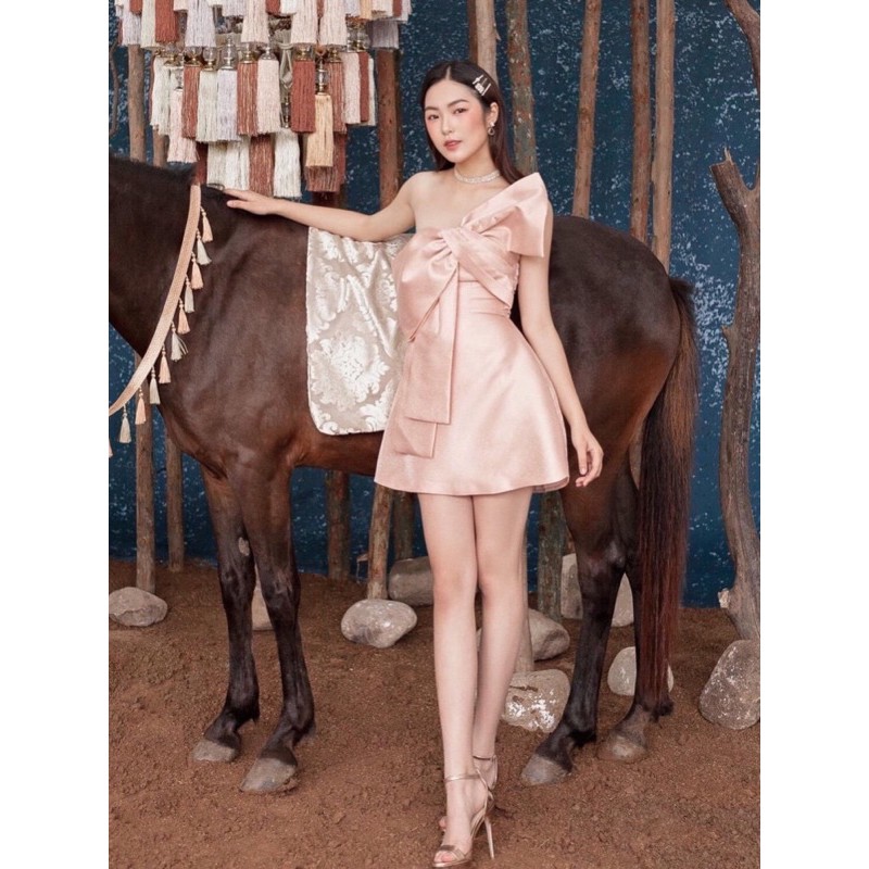 Đầm cúp ngực dáng xoè đắp nơ ngực Taffta xinh xắn dự tiệc đi chơi siêu yêu (CÓ ĐỆM NGỰC) - MN136 - Đầm Váy Mina | BigBuy360 - bigbuy360.vn