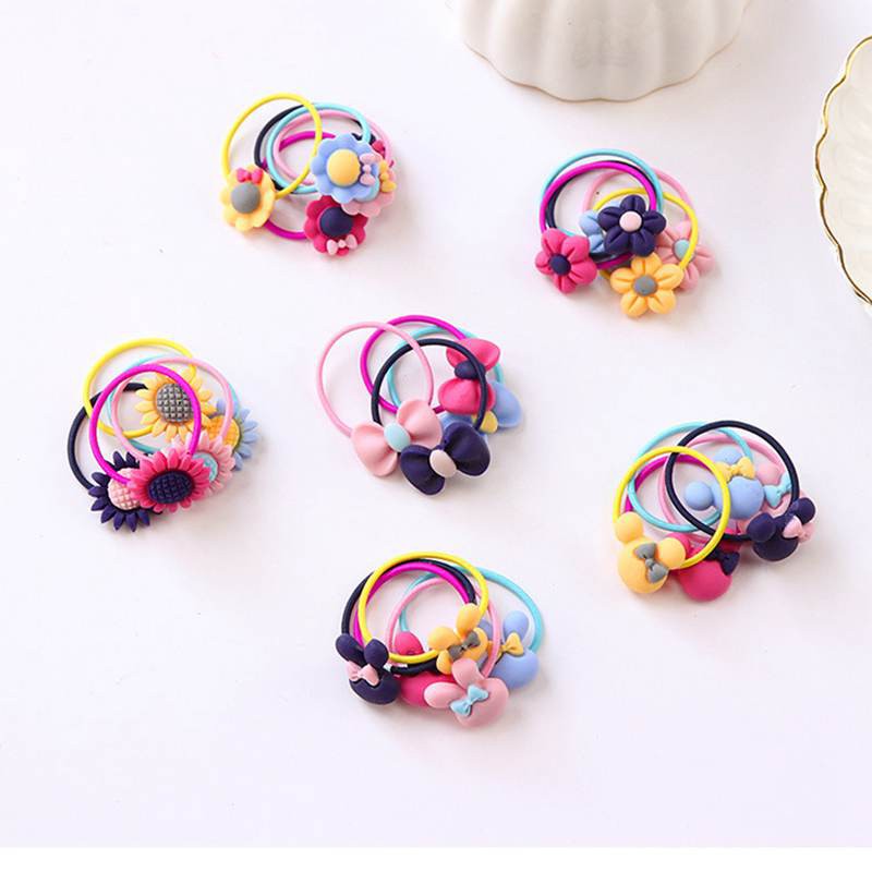 Set 20 dây buộc tóc co giãn thiết kế xinh xắn cho nữ