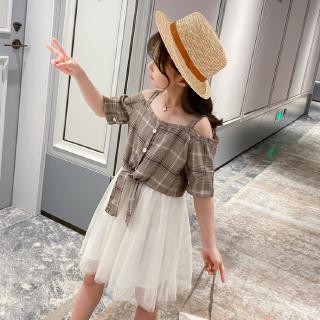 Cute sweet Korean style mesh dress for baby high-end fashion