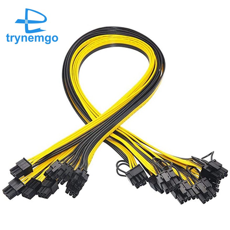 6 Pcs 6 Pin Pci-E To 8 Pin Power Cable 50cm For Server Card Server