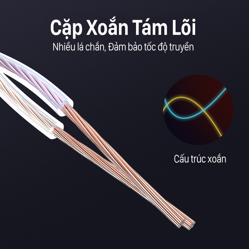 Dây cáp mạng Lan CAT6 Dẹt - Tròn 5m 10m 15m RJ45 cho máy tính, pc tốc độ cao Cat 6 Vention BH 12 Tháng