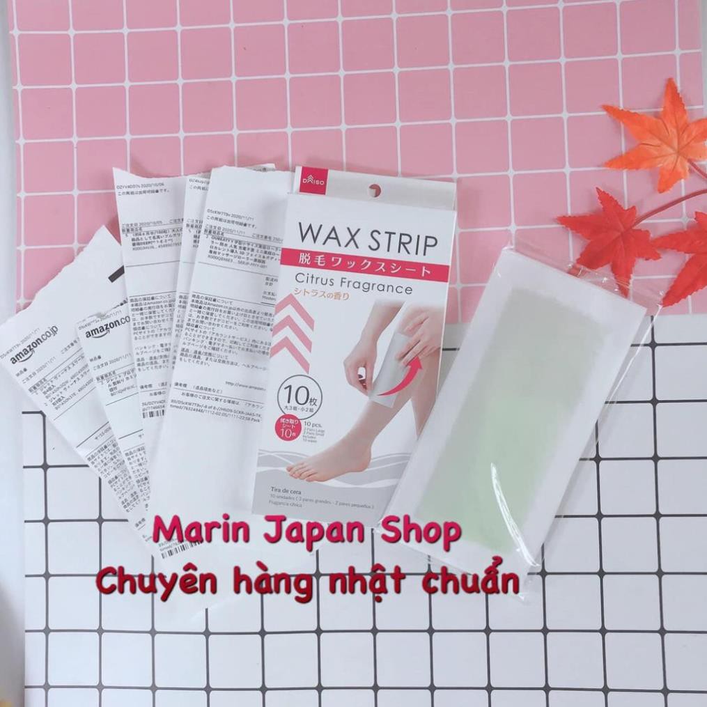 (Lẻ 1 chiếc) Miếng dán loại bỏ lông tay, chân, đùi , nách , vùng kín Wax Strip Nhật Bản 1 miếng