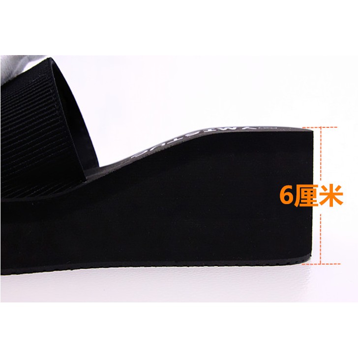 Dép sandal đế xuồng cao su đính nơ 2.36 inch size 34-39 cho nữ