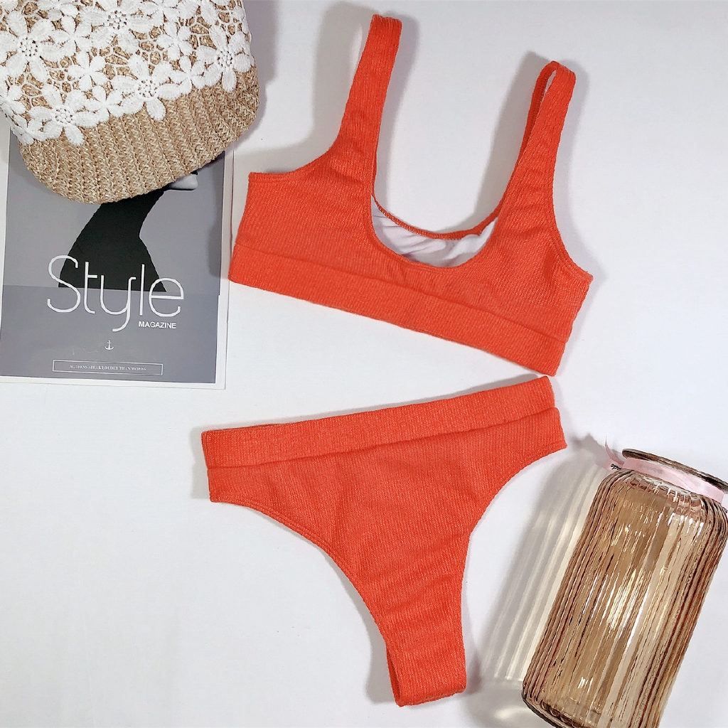 Bikini dệt kim lưng cao quyến rũ cho nữ | BigBuy360 - bigbuy360.vn