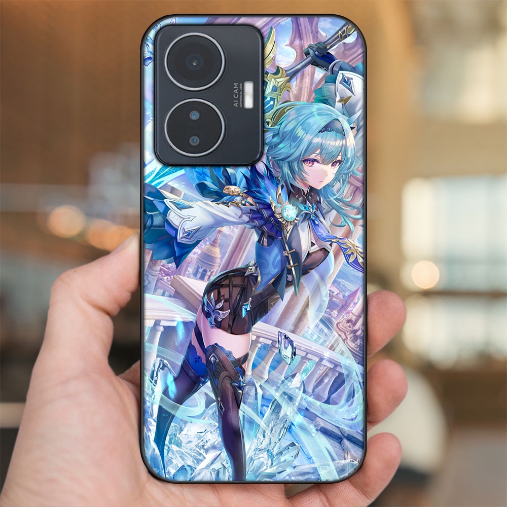 Ốp lưng Vivo Y55 2022 viền đen in hình Eula Genshin Impact