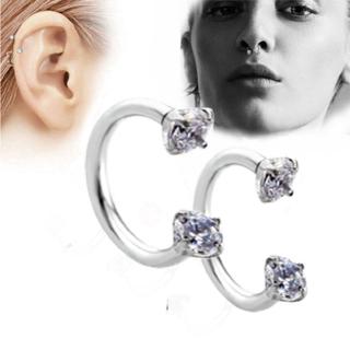 Khuyên mũi 3mm đơn giản đính đá cho nữ