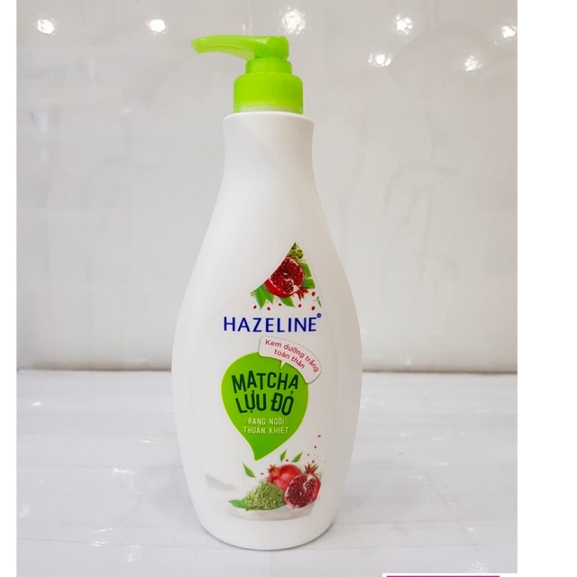 Mô tả sản phẩm Sữa Dưỡng Thể Hazeline Dưỡng Trắng Da Matcha Lựu Đỏ (370ml)