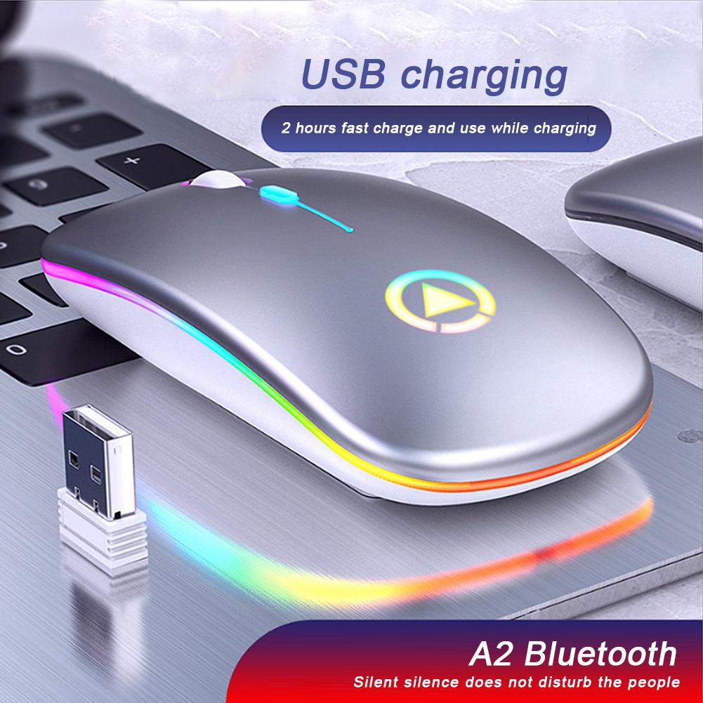 ES Chuột không dây RGB Chuột Bluetooth 5.0 Chuột máy tính Chuột chơi game phát sáng có thể sạc lại