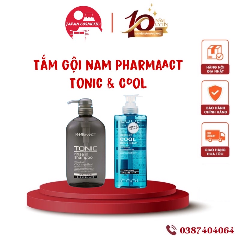 Dầu Gội Nam Tonic Pharmaact 600ml Hàng Nhật Nội Địa Dầu Gội Xả Tonic  Pharmaact