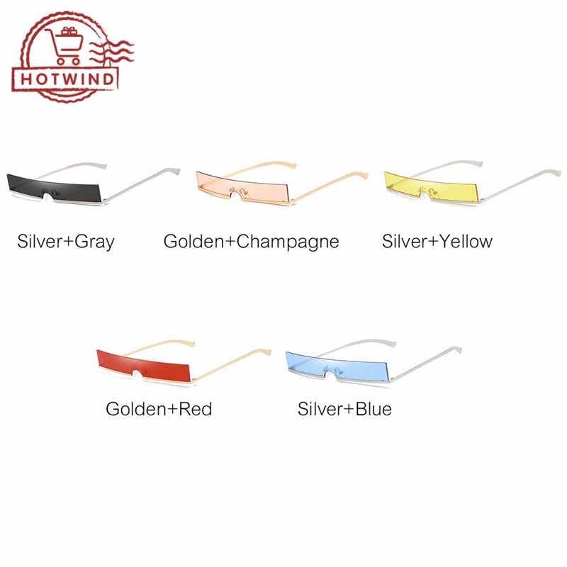 Kính mát gọng kim loại chữ nhật phong cách vintage