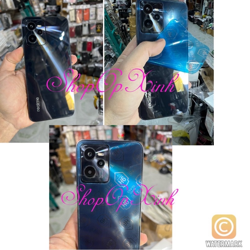 Cường lực dẻo Nano mặt sau Realme C35,mặt sau decal chống trầy.