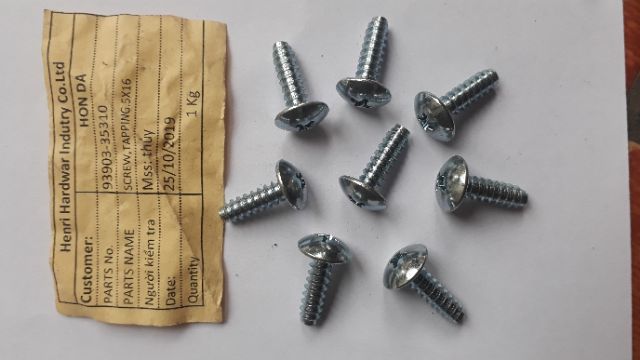 Ốc ren 5 × 16mm( giá 15 con 1 túi)