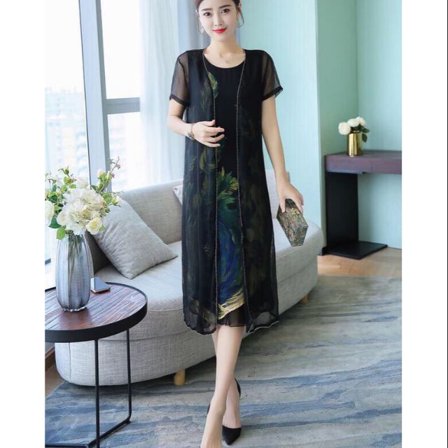 XIÊU MẪU THỜI TRANG ĐẦM VOAN KÈM ÁO KHOÁC CAO CẤP : RẺ VÔ ĐỊCH