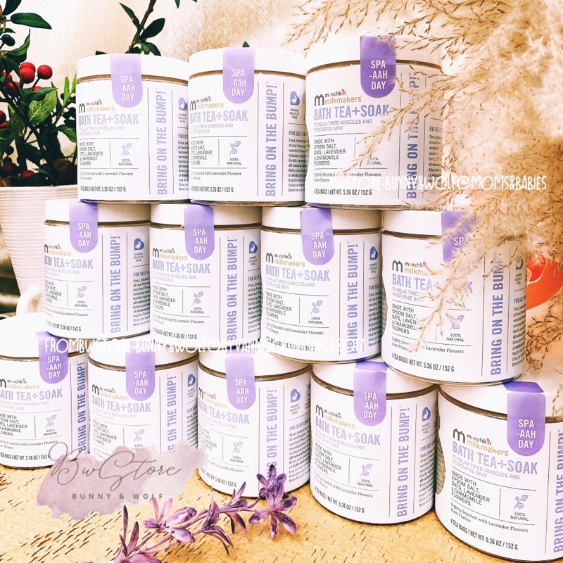 Trà Tắm + Ngâm Chân Thảo Dược Munchkin Milkmakers Bath Tea + Soak cho mẹ bầu và sau sinh