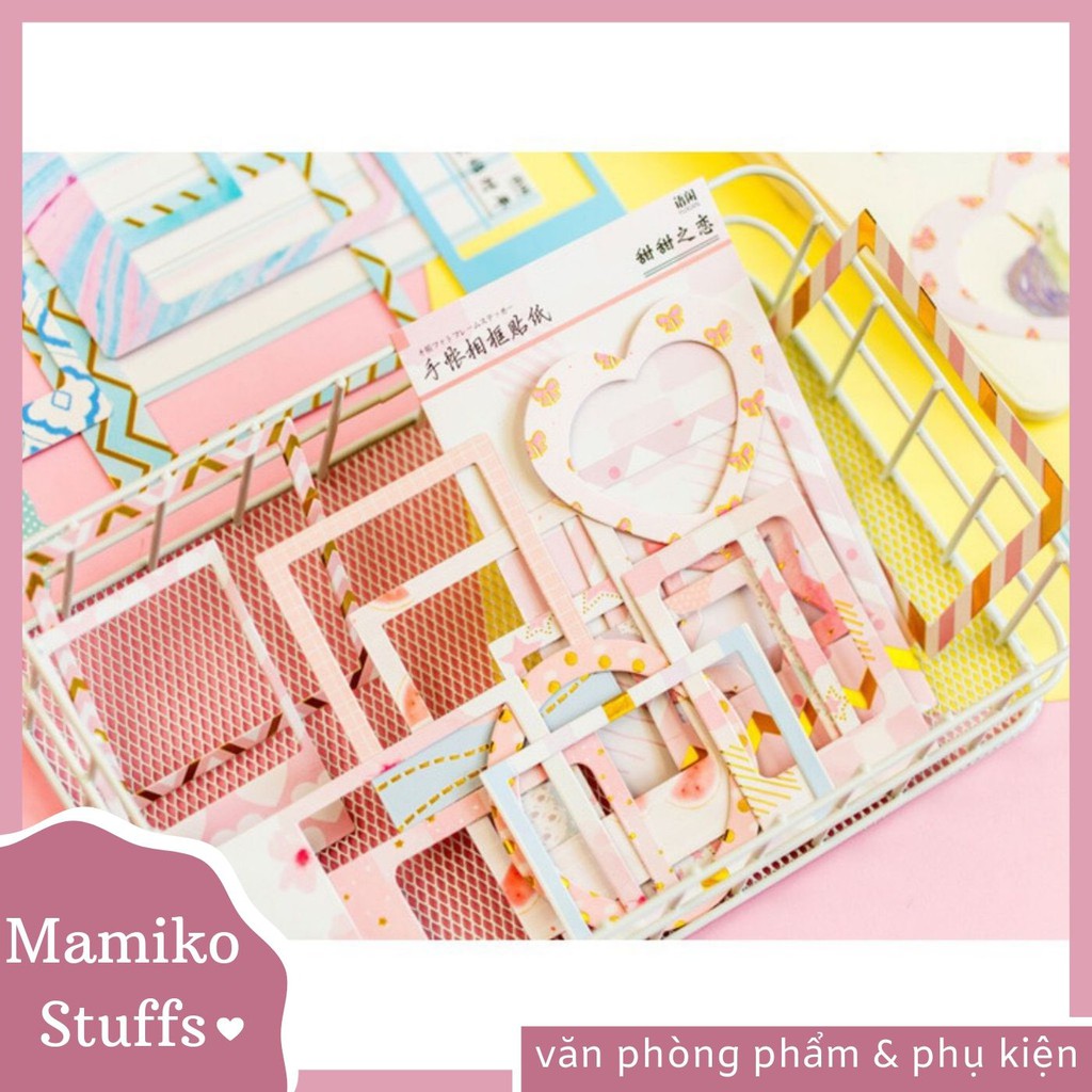 SET Die Cut Khung ảnh Scrapbook (8 tông) siêu xinh