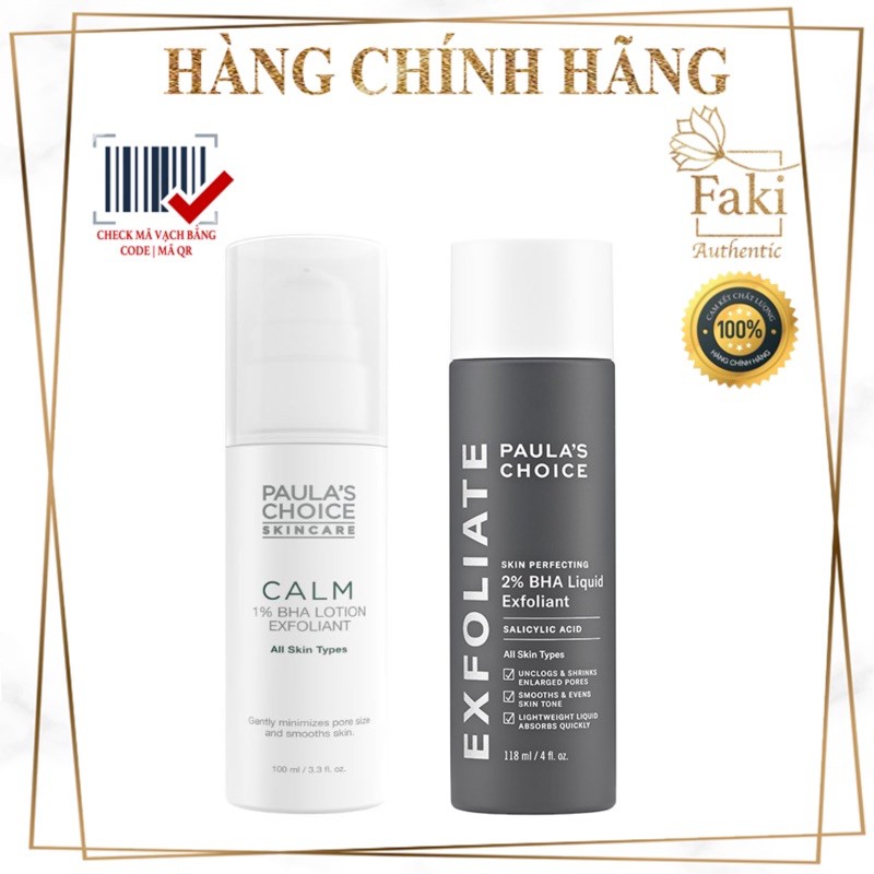 [Chính Hãng] Tẩy da chết hoá học Paula's Choice Bha 1 - 2% , 30ml