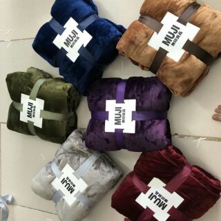 Chăn nhung tuyết Muji cao cấp siêu mịn