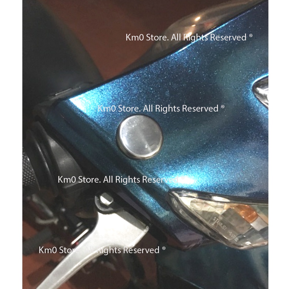 01 Nắp Chụp Chân Gương WAVE Mặt Inox Đế Nhựa