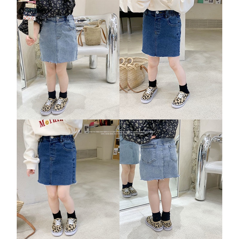 Chân Váy Jean Ngắn Phong Cách Hàn Quốc Dễ Phối Đồ Thời Trang Mùa Hè Mới Cho Bé Gái