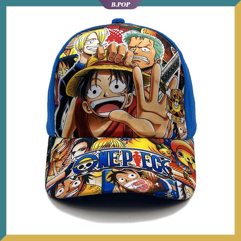 Mũ Lưỡi Trai Cotton In Hoạt Hình ONE PIECE Luffy Roronoa Zoro Có Thể Điều Chỉnh Phong Cách Hip Hop Cho Nam Nữ