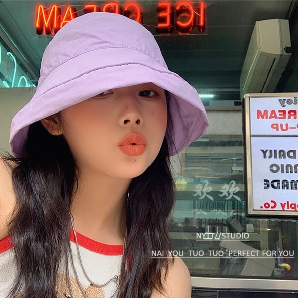 Nón Vành Rộng Chống Tia Uv Màu Sắc Ngọt Ngào Thời Trang Mùa Hè Cho Nữ